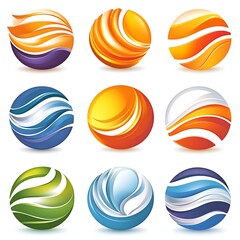 Obraz premium Colorful planet earth globe design set high resolution hd image