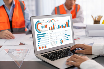 Business data dashboard provide business intelligence analytic for marketing strategy planning...