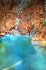A Private Sinkhole Illuminated at Night in Florida