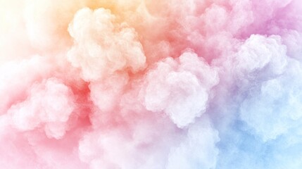 Fototapeta premium Pastel Cloudscape: A Dreamy, Colorful Abstract