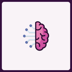 Abstract illustration of a cerebral organ with an artificial intelligence