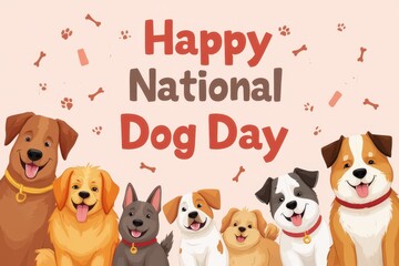 Fototapeta premium happy national dog day
