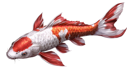 Majestic koi fish clipart digital art vibrant colors artistic perspective nature inspiration