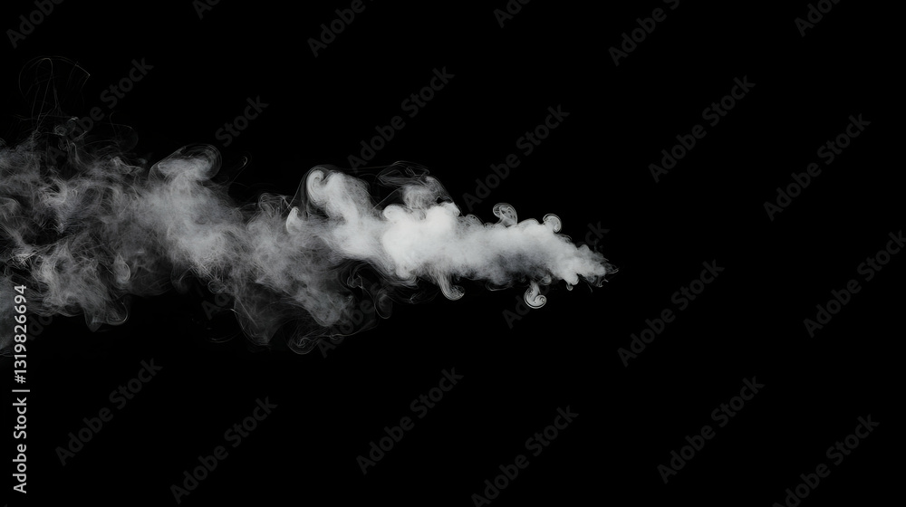 Aufkleber white cloud like explosion effect on black background showing texture and movement