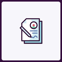 Resume writing service icon for career success and professional growth