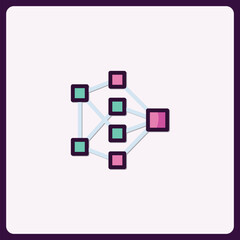 Fototapeta premium Simplified Neural Network Representation for Machine Learning Concepts