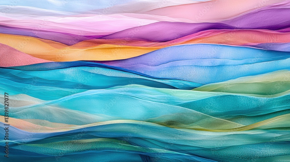 Aufkleber soft waves of color flow harmoniously through the composition, creating a tranquil atmosphere. the p