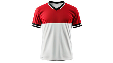 Dynamic jersey mockup display isolated sports apparel clean environment front view graphic design concept