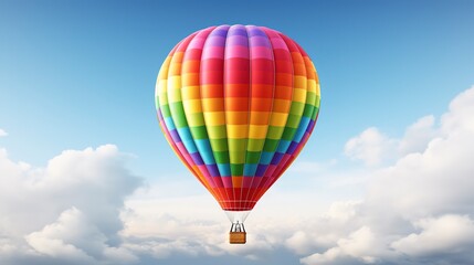 Naklejka premium A photo of a hot air balloon in flight