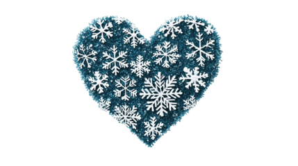 Snowy heart clipart design isolated artwork creative concept winter environment vibrant viewpoint