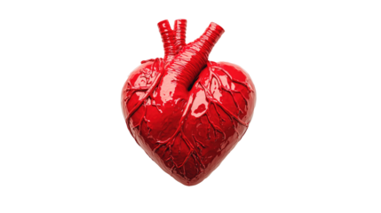 Vibrant heart clipart graphic design minimalist environment close-up view love symbol concept