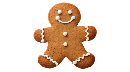 Festive gingerbread man cookie decoration holiday kitchen food photography cozy atmosphere top-down view culinary art