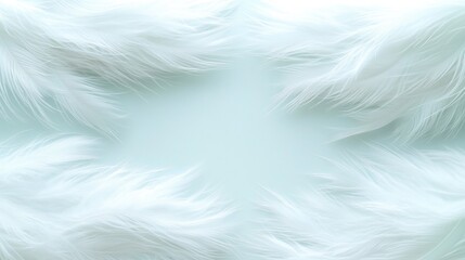 Serene White Feathers on Mint Background: A Soft and Dreamy Image