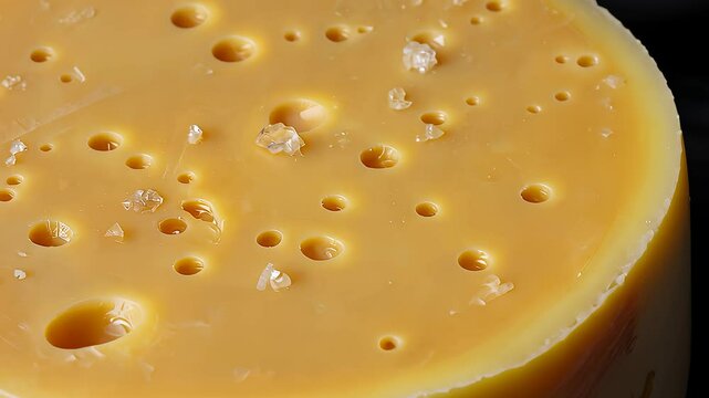 Solid Cheese Block on Wooden Board