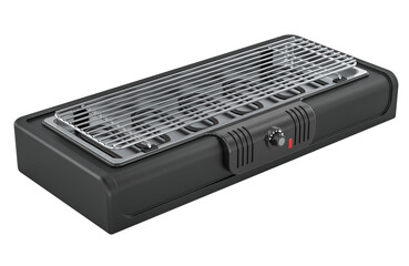 Electric BBQ Grill with temperature adjustment, 3D rendering isolated on transparent background