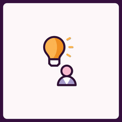 Iconic representation of innovative idea generation and brainstorming process