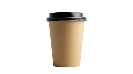 Takeaway Coffee Cup with Brown Lid PNG