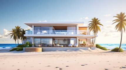 A photo of a luxury beachfront property