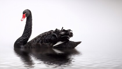 black swan on the water