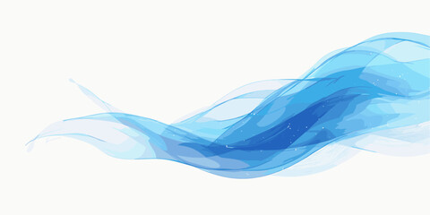 Naklejka premium Abstract blue waves vector artwork with flowing curves in a smooth, dynamic, flat design.