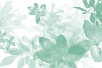 Abstract floral background in soft green tones