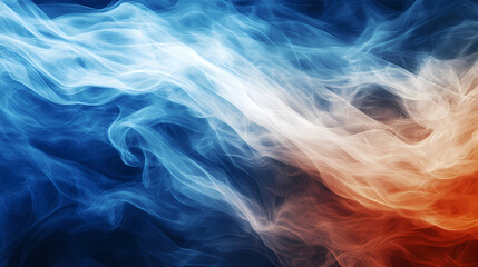 Fototapeta premium Austral islands smoke flag, islands in french polynesia. Lustral Waves. Illustration