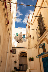 Charming Adriatic coastal town with narrow streets in Apulia, Italy - Peschici.