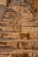 Stone staircases are a beloved architectural feature in many Italian towns, including Peschici in Apulia.