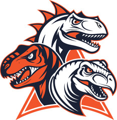 Stylized Dragon Mascot Logo – Vector Illustration