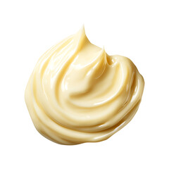 Luxurious White Creamy Texture Isolated on Clear Background