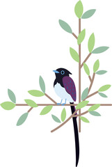 サンコウチョウ　リース　野鳥　鳥