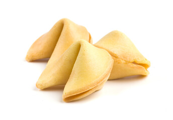 chinese fortune cookies on white background