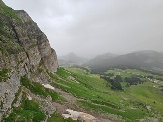 Obraz premium Majestic Säntis Mountain Near St. Gallen – A Swiss Alpine Wonder