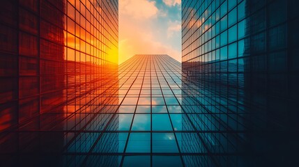 Corporate Headquarters Bathed in Gold high resolution hd picture