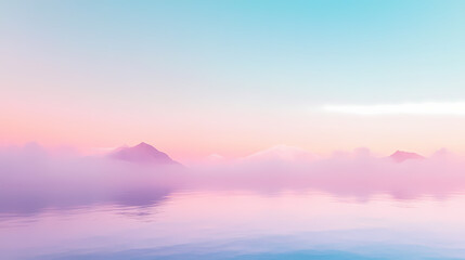 A delicate gradient background blending from soft lavender to light sky blue, creating a peaceful and dreamy visual. Dreamy Illumination. Illustration