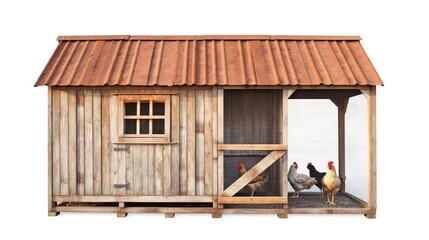 A photo of a chicken coop