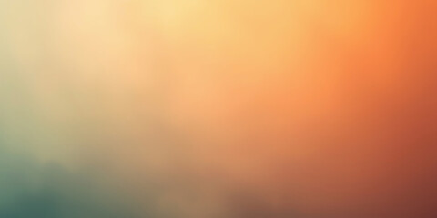 Grainy gradient blending warm orange tones with cool green shades, creating a smooth and textured abstract background with soft transitions and subtle noise