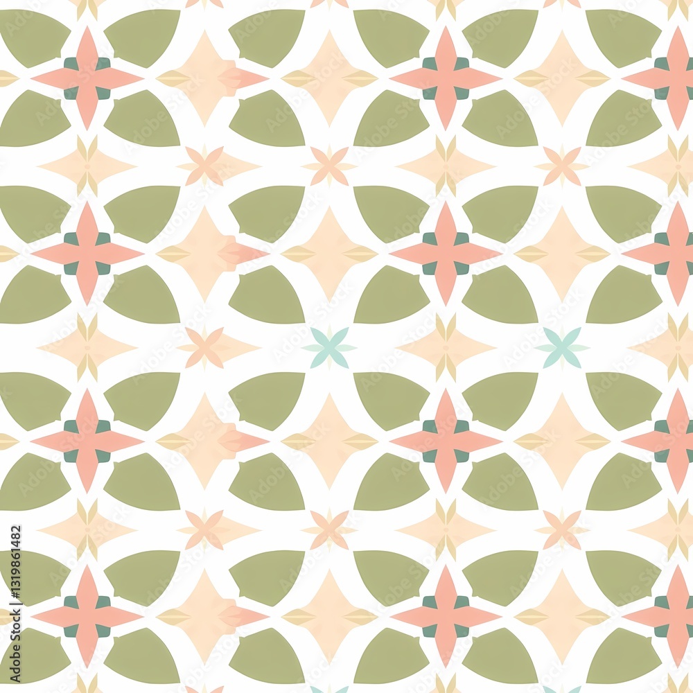 Poster geometric pattern: an intricate geometric pattern with soft pastel colors creates a seamless backdro