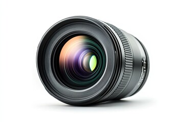 Camera lens isolated on white background