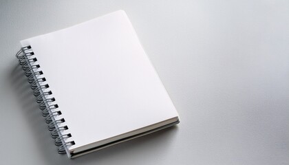 e learning innovation technology concept blank spiral notebook on a light background ready for notes
