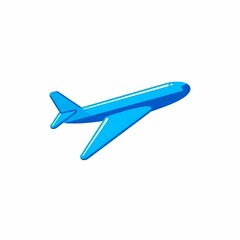 Skybound Voyage: A sleek, blue passenger airplane soars across the frame, embodying freedom and the promise of global travel and adventure. 