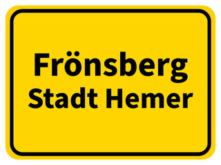 Obraz premium Illustration eines Stadteingangsschildes von Frönsberg, einem Stadtteil von Hemer im Sauerland