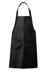 Sleek Black Apron on White Background for Culinary and Bartending Use