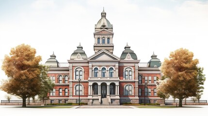 Naklejka premium A photo of a courthouse building