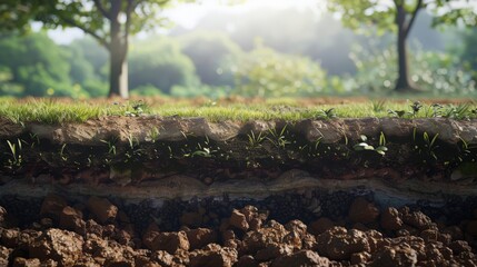 Soil Layers. Sustainable Farming Practices