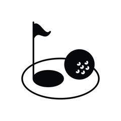 Golf Hole Vector icon