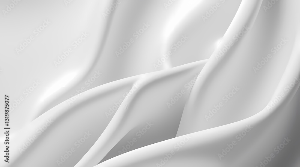 Poster silken curves: captivating studio shot that showcasing the luxurious and fluid form of flowing fabri