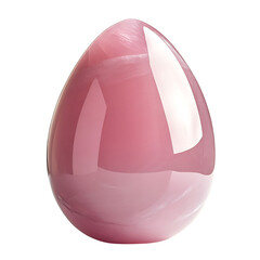Polished Rose Quartz Egg Isolated on Transparent Background