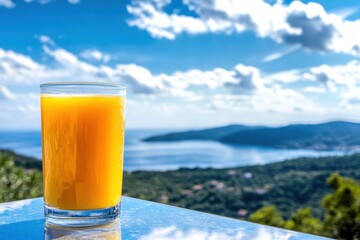 Orange Juice with a Scenic View