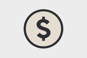 Obraz premium Dollar Sign Icon Minimalist Design for Finance Economy and Business Concepts